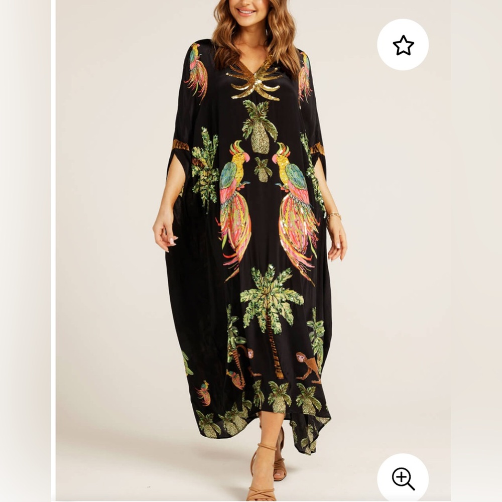Size Medium Mello Mode Coconut Tree Printed Dress